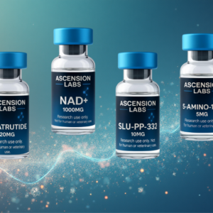 Fat-Burning Research Stack vials – adipocyte and energy-expenditure research panel by Ascension Labs USA (RUO).